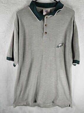Vintage 90s NFL Philadelphia Eagles Polo Shirt Embroidered Men's Size Medium